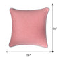 ZEBA World Square Cushion Cover for Sofa, Bed | Black White Cord Piping - Cotton Blend | Pink - 16x16in(40x40cm) (Pack of 1)
