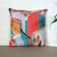 ZEBA World Square Cushion Cover for Sofa, Bed | Printed Contemporary Leaves - Polycanvas | Multicolor - 16x16in(40x40cm) (Pack of 1)