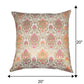 ZEBA World Square Eurosham Cushion Cover for Sofa, Bed | Banarasi Brocade Silk - Floral Weave | Multi - 20x20in(50x50cm) (Pack of 1)