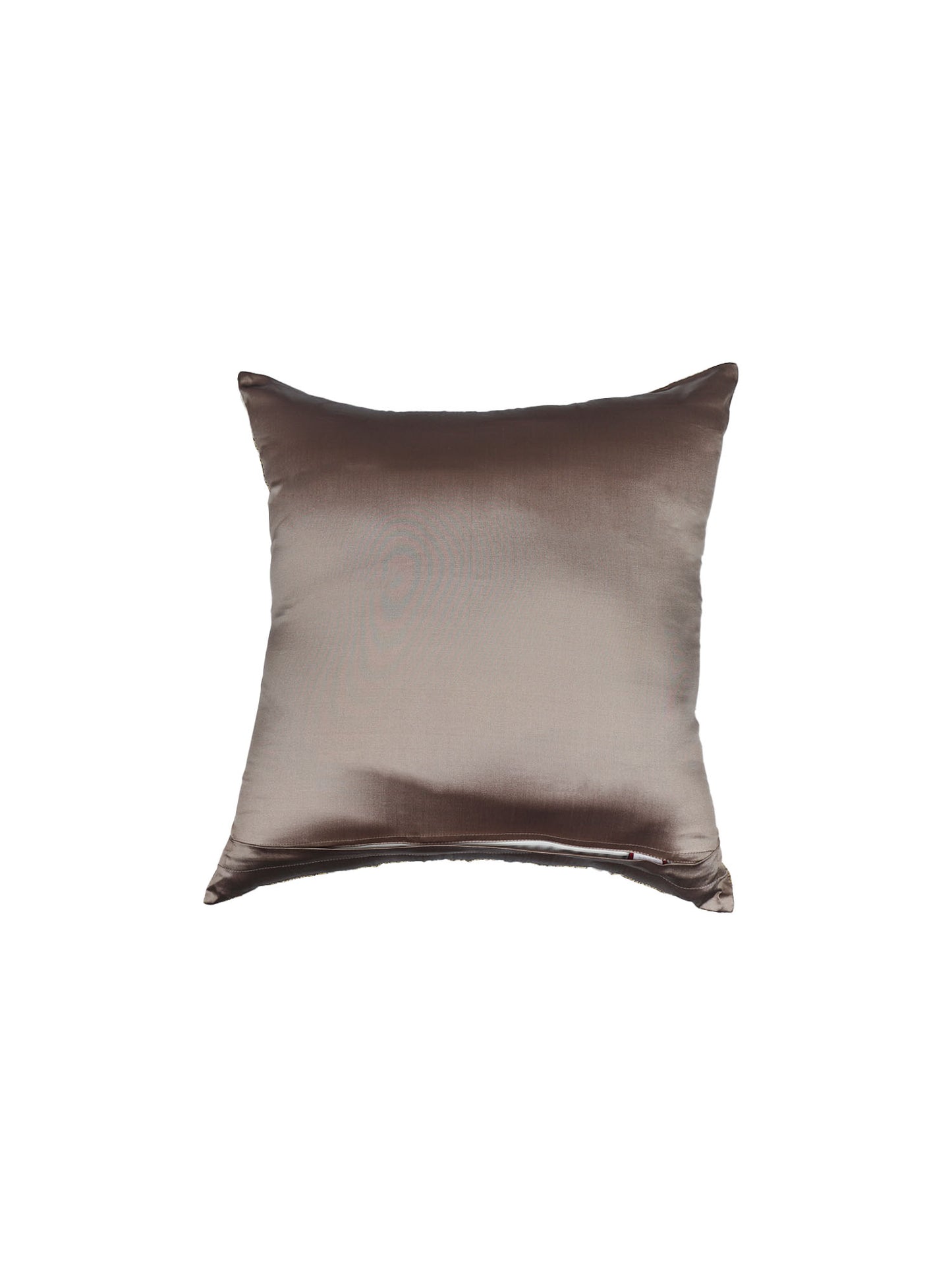 ZEBA World Square Eurosham Cushion Cover for Sofa, Bed | Banarasi Brocade Silk - Paisley Weave | Golden - 20x20in(50x50cm) (Pack of 1)