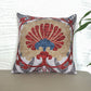 Cushion Cover with Floral Printed - Cotton Blend | Mushroom Brown - 16x16in(40x40cm) (Pack of 1)