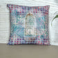 ZEBA World Square Cushion Cover for Sofa, Bed | Mughal Jharokha Print - Polycanvas | Multicolor - 16x16in(40x40cm) (Pack of 1)