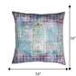 ZEBA World Square Cushion Cover for Sofa, Bed | Mughal Jharokha Print - Polycanvas | Multicolor - 16x16in(40x40cm) (Pack of 1)