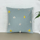 ZEBA World Eurosham Cushion Cover for Sofa, Bed | Quilted with Tassels - Cotton Blended | Light Blue - 20x20in(50x50cm) (Pack of 1)