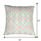 ZEBA World Square Cushion Cover for Sofa, Bed | Mughal Jali Printed - Polycanvas | Teal Blue - 16x16in(40x40cm) (Pack of 1)