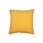 ZEBA World Square Cushion Cover for Sofa, Bed | Floral Embroidery with Applique and Cord Piping - Cotton Blend | Yellow - 16x16in(40x40cm) (Pack of 1)