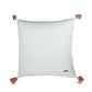 ZEBA World Square Cushion Cover for Sofa, Bed | Floral Hand Embroidery with Tassels - Cotton | Offwhite - 16x16in(40x40cm) (Pack of 1)