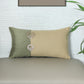 ZEBA World Rectangular Cushion Cover for Sofa - Lumbar Cushion | Hand Embroidery with Gota Patti and Patchwork - Polycanvas Blend | Green & Yellow - 12x22in(30x55cm) (Pack of 1)
