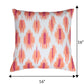Cushion Cover with Modern Ikat Print with Hand Embroidery - Polycanvas | Multicolor - 16x16in