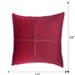 Hand Embroidered Velvet Cushion Cover - Luxe Collection | Sofa, Bedroom, Couch | Maroon - 16x16 inch (40x40 cms) (Pack of 1)