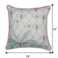 ZEBA World Square Cushion Cover for Sofa, Bed | Floral Hand Embroidery with Applique and Cord Piping - Cotton Blend | White and Yellow - 16x16in(40x40cm) (Pack of 2)