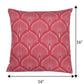 ZEBA World Square Cushion Cover for Sofa, Bed | Zari Hand Embroidery with Cord Piping - Poly Blend | Red/Yellow - 16x16in(40x40cm) (Pack of 2)