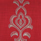 ZEBA World Square Cushion Cover for Sofa, Bed | Motif Embroidery with Cord Piping and Tassels - Cotton Blend | White/Red - 16x16in(40x40cm) (Pack of 2)