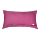 Rectangular Cushion Cover - Luxe Collection | Sofa, Bedroom, Couch | Polycanvas Floral Applique - Magenta Pink - 12x22 inch (30x55 cms) (Pack of 1)