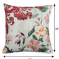 Cushion Cover with Digital Printed Floral with Embroidery - Polycanvas | Multicolor - 16x16in (40x40cm) (Pack of 1)