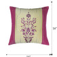 Hand Embroidered Cushion Cover - Luxe Collection | Sofa, Bedroom, Couch | Polycanvas Patch of Floral Embroidery - Multicolor - 16x16 inch (40x40 cms) (Pack of 1)
