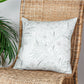 Hand Knotted with Beaten Zardozi Cushion Cover | Digitally Printed Mint Green - 16 x 16 Inches