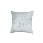 Hand Knotted with Beaten Zardozi Cushion Cover | Digitally Printed Mint Green - 16 x 16 Inches
