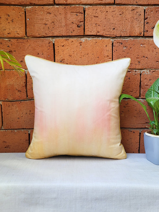 Velvet Cushion Cover -Multicolor Gradation with Cord Piping 16x16 Inches (Set of 1)