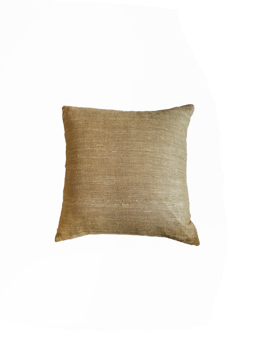 ZEBA Cushion Cover - Luxe Collection | Sofa, Bedroom, Couch | Self Textured | Golden Brown - Polyester | 18x18 inch (45x45 cms) (Pack of 1)