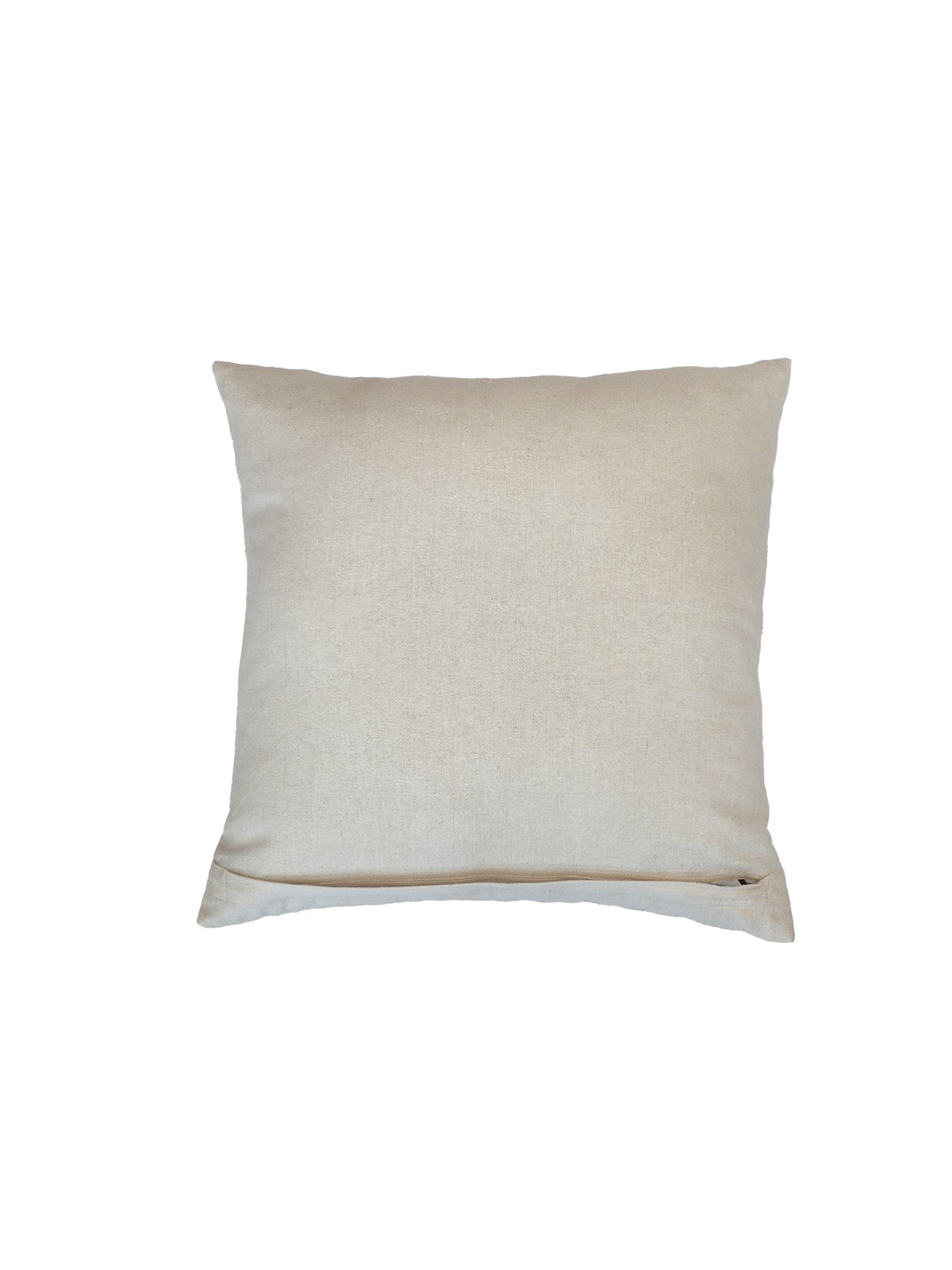Hand Embroidery Cushion Cover | Snowflakes in Corners - Cotton 20 x 20 inches