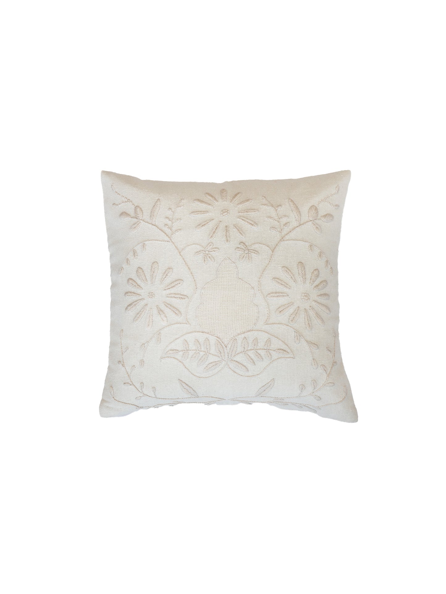 Hand Embroidered Luxe Collection Cushion Covers with Floral Pattern, Jhali and Cord Piping | Multi 16x16, 18x18, 20x20, 12x22 Inches (Set of 7)