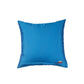 Central Mandala Ethinic Motif in Two Tone Embrodiery  Cushion Cover - Blue/Red - 16x16 Inches