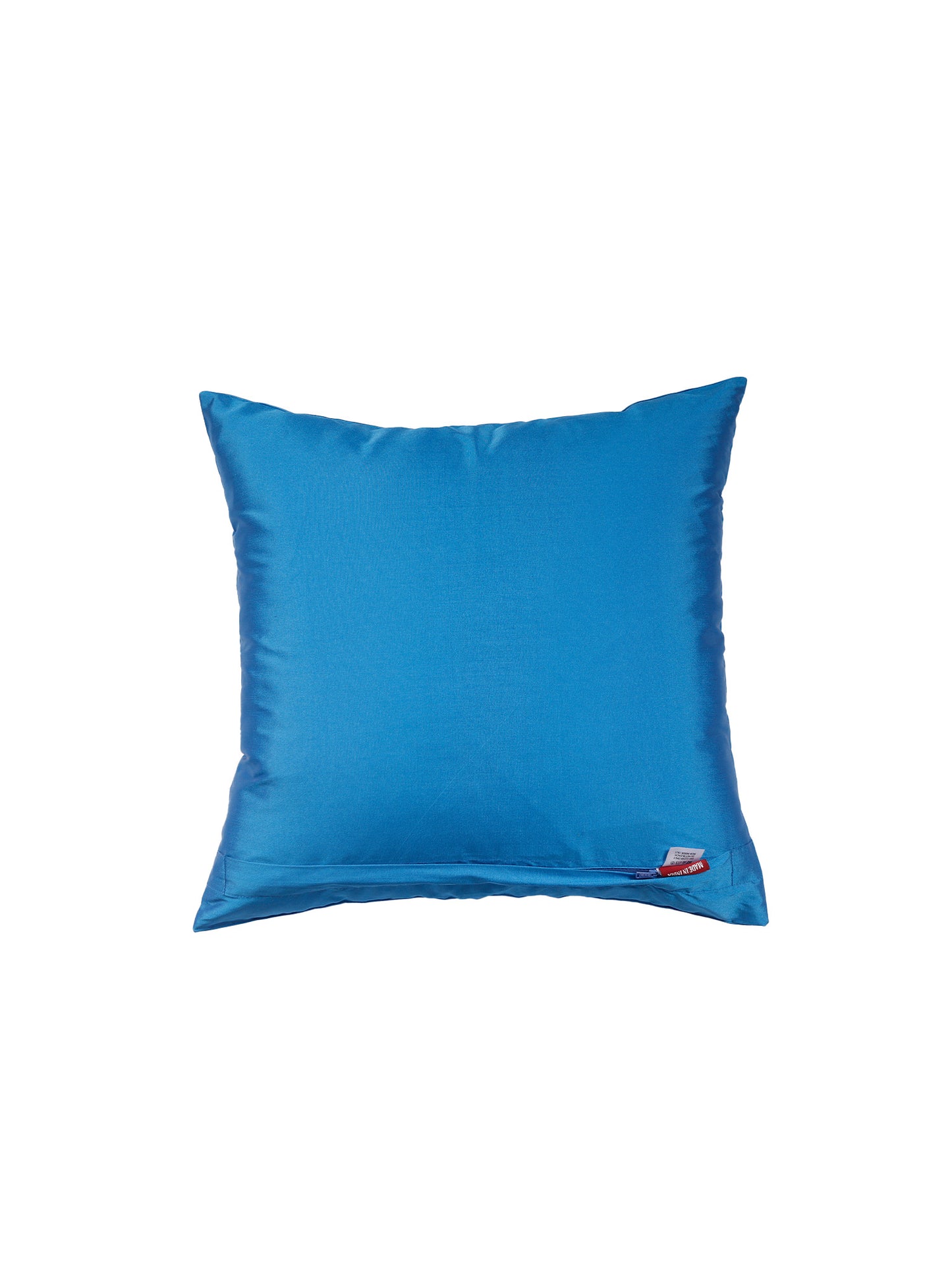 Central Mandala Ethinic Motif in Two Tone Embrodiery  Cushion Cover - Blue/Red - 16x16 Inches