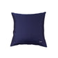 Central Mandala Ethinic Motif in Two Tone Embrodiery  Cushion Cover - Blue/Gold - 16x16 Inches (Pack of 1)