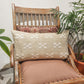 Hand Knotted Embroidered Cushion Cover | Linen 12x22 - 12x22 Inches