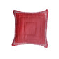 Hand Embroidered Luxe Collection Cushion Cover | Block Printing Coral - 16x16 Inches
