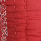 Hand Embroidered Luxe Collection Cushion Cover | Block Printing Coral - 16x16 Inches