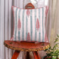 Hand Embroidered Luxe Collection Cushion Cover | Block Printed, and Cord Piping Off White - 16x16 Inches