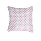 Hand Embroidered Luxe Collection Cushion Cover | Block Printed, and Cord Piping Off White - 16x16 Inches