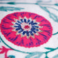 Hand Embroidered Pichwai Cushion Cover with Floral Digital Print | Embellished Velvet 12x22 Inches