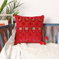 Pichwai Collection of Hand Embroidered Cushion Covers | Palm Tree Peacock Multicolor, Velvet 16 inches X 16 inches, 18 inches X 18 inches (Set of 2)