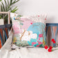 Hand Embroidered Pichwai Cushion Cover with Digital Print | Embellished Velvet 20x20 Inches