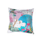 Hand Embroidered Pichwai Cushion Cover with Digital Print | Embellished Velvet 20x20 Inches