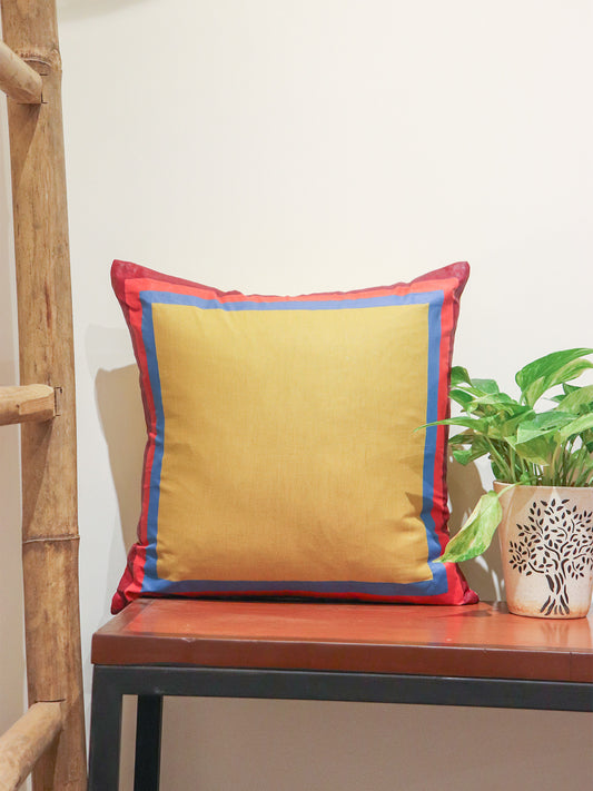 Linen Cushion Cover – hand painted ,16x16 inch Set of 1