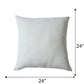 Cushion Cover (Euroshams) for Sofa, Bed Cotton Blend | Self Textured | Off White - 24x24in(61x61cm) (Pack of 1)