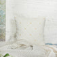 Cushion Cover for Sofa, Bed | PolyCanvas  | Self Textured with Pintuck | Off White Yellow - 12x12in(30x30cm) (Pack of 1)