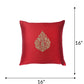 Cushion Cover for Sofa, Bed | Polyester  Motif Paisley Embroidery | Multi Color - 16x16in(40x40cm) (Pack of 2)