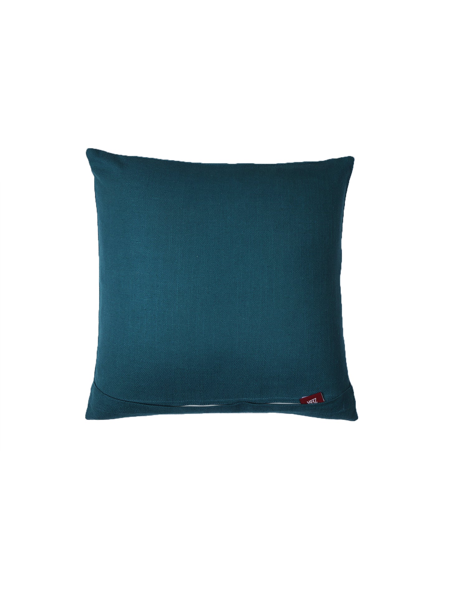 Cushion Cover for Sofa, Bed Cotton Blend |Self Textured | Teal Blue - 16x16in(40x40cm) (Pack of 1)