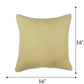 Cushion Cover for Sofa, Bed Cotton Blend with Cord Piping | Yellow - 16x16in(40x40cm) (Pack of 1)