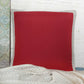 Cushion Cover for Sofa, Bed Cotton Blend with Patch on Border | Red - 16x16in(40x40cm) (Pack of 1)