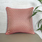 ZEBA World Square Cushion Cover for Sofa, Bed | Banarasi Brocade Silk - Floral Weave with Cord Piping| Pink - 16x16in(40x40cm) (Pack of 1)