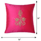 Cushion Cover for Sofa, Bed Polyester Motif Embroidery | Pink - 16x16in(40x40cm) (Pack of 1)