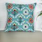 ZEBA World Square Cushion Cover for Sofa, Bed | Motif Printed - Polycanvas | Blue - 16x16in(40x40cm) (Pack of 1)