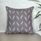 Reversible Cushion Cover with Chevron Print and Pintuk at Back - Polycanvas | Grey - 20x20in