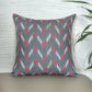 ZEBA World Reversible Eurosham Square Cushion Cover for Sofa, Bed (Hidden Zipper) | Chevron Print and Pintuk at Back - Polycanvas | Grey - 20x20in(50x50cm) (Pack of 1)